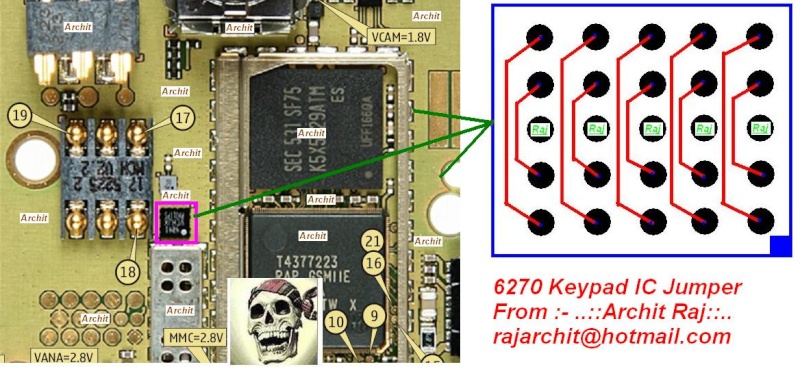 7610 keypad ic jumper. keypad ic