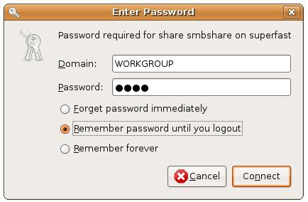 I also chose the "Remember password until you logout" button just so I won't 